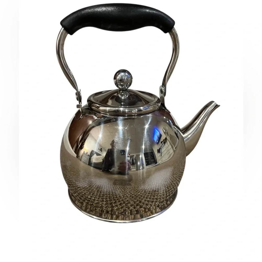 L'epicure Stainless Steel 18/10 Teapot 1 Quart Kettle Premium Quality Strainer